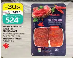 Auchan Auchan Kedvenc Szeletelt Téliszalámi ajánlat