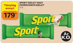 Auchan SPORT SZELET VAGY FEHÉRCSOKIS SZELET ajánlat