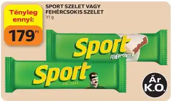 Auchan SPORT SZELET VAGY FEHÉRCSOKIS SZELET ajánlat