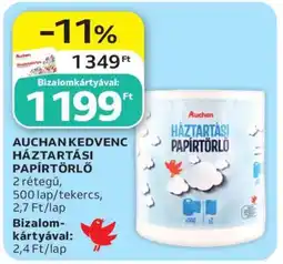 Auchan AUCHAN KEDVENC HÁZTARTÁSI PAPÍRTÖRLŐ ajánlat