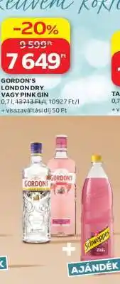 Auchan Gordon’s London Dry vagy Pink Gin ajánlat