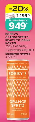 Auchan BOBBY'S ORANGE SPRITZ READY-TO-DRINK KOKTÉL ajánlat