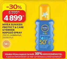 Auchan NIVEA SUN KIDS PROTECT & CARE GYERMEK NAPOZÓ SPRAY ajánlat