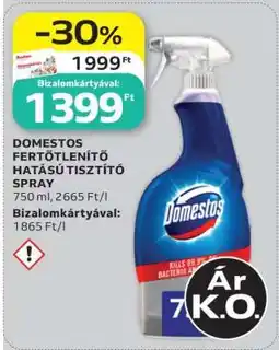 Auchan Domestos Fertőtlenítő Hatású Tisztító Spray ajánlat