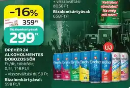 Auchan Dreher 24 Alkoholmentes Dobozos Sör ajánlat