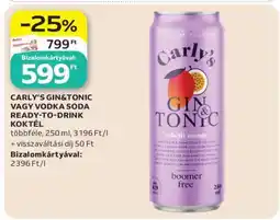 Auchan CARLY’S GIN&TONIC VAGY VODKA SODA READY-TO-DRINK KOKTÉL ajánlat
