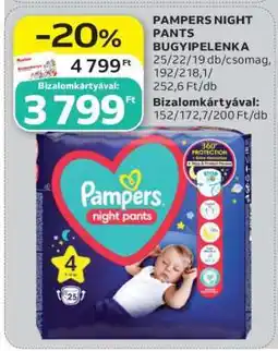 Auchan PAMPERS NIGHT PANTS BUGYIPELENKA ajánlat