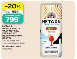 Auchan METAXA BARACK SPRITZ VAGY METAXA EPER MOJITO READY-TO-DRINK KOKTÉL ajánlat