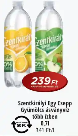 Real Szentkirályi Egy Csepp Gyümölcs ásványvíz több ízben ajánlat