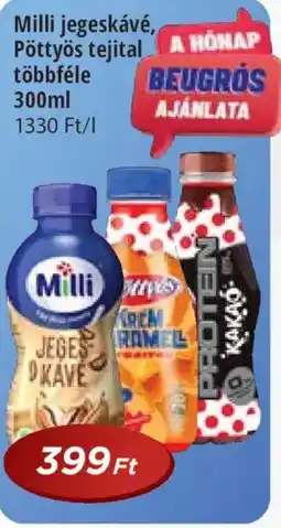 Real Milli jegeskávé, Pöttyös tejital többféle ajánlat