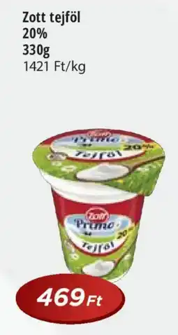 Real Zott tejföl 20% ajánlat