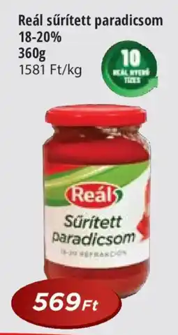 Real Reál sűrített paradicsom 18-20% ajánlat