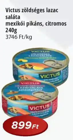 Real Victus zöldséges lazac saláta mexikói pikáns, citromos ajánlat
