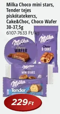 Real Milka Choco mini stars, Tender tejes piskótatekercs, Cake&Choc, Choco Wafer ajánlat