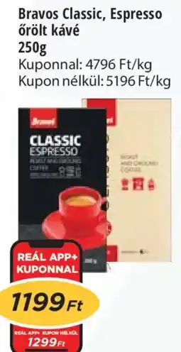 Real Bravos Classic, Espresso őrölt kávé ajánlat