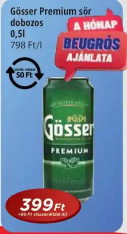 Real Gösser Premium sör dobozos ajánlat