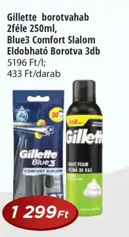 Real Gillette borotvahab 2féle, Blue3 Comfort Slalom Eldobható Borotva ajánlat