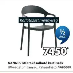 JYSK NANNESTAD rakásolható kerti szék ajánlat