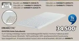 JYSK KVISTEN fehér fekvőbetét ajánlat