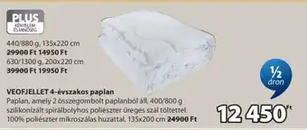 JYSK VEOFJELLET 4-évszakos paplan ajánlat