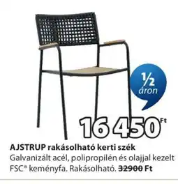 JYSK AJSTRUP rakásolható kerti szék ajánlat