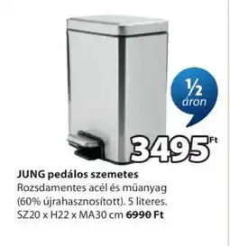 JYSK JUNG pedálos szemetes ajánlat