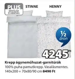 JYSK KREPP ÁGYNEMŰHUZAT-GARNITÚRÁK ajánlat