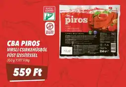 CBA Cba piros virsli csirkehúsból füst ízesítéssel ajánlat