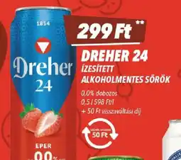 CBA DREHER 24 Izesitett Alkoholmentes sörök ajánlat