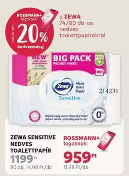 Rossmann ZEWA SENSITIVE NEDVES TOALETTAPÍR ajánlat