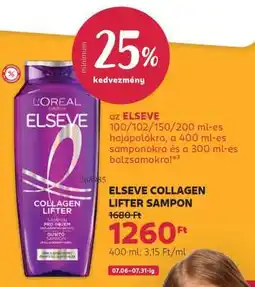 Rossmann ELSEVE COLLAGEN LIFTER SAMPON ajánlat