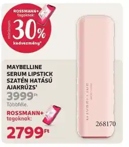 Rossmann MAYBELLINE SERUM LIPSTICK ajánlat