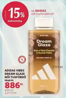 Rossmann ADIDAS VIBES DREAM GLAZE NŐI TUSFÜRDŐ ajánlat