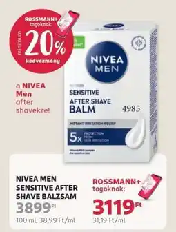 Rossmann NIVEA MEN SENSITIVE AFTER SHAVE BALZSAM ajánlat