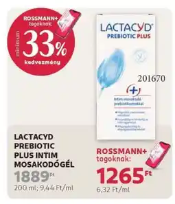 Rossmann LACTACYD PREBIOTIC PLUS INTIM MOSAKODÓGÉL ajánlat