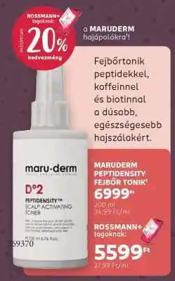 Rossmann MARUDERM PEPTIDENSITY FEJBŐR TONIK ajánlat