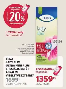 Rossmann TENA LADY SLIM ULTRA MINI PLUS ajánlat