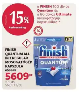 Rossmann FINISH QUANTUM ALL IN 1 REGULAR MOSOGATÓGÉP KAPSZULA ajánlat