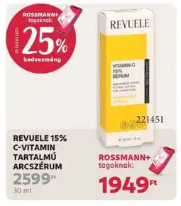 Rossmann REVUELE 15% C-VITAMIN TARTALMÚ ARCSZÉRUM ajánlat
