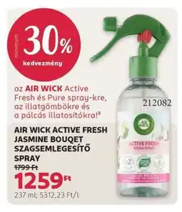 Rossmann AIR WICK ACTIVE FRESH JASMINE BOUQET SZAGSEMLEGESÍTŐ SPRAY ajánlat