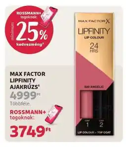 Rossmann MAX FACTOR LIPFINITY AJAKRÚZS ajánlat