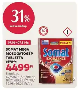 Rossmann SOMAT MEGA MOSOGATÓGÉP TABLETTA ajánlat