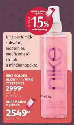 Rossmann NIKE GOLDEN GLOW VAGY PINK TESTPERMET ajánlat