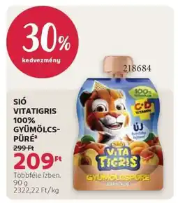 Rossmann SIÓ VITATIGRIS 100% GYÜMÖLCS-PÜRÉ ajánlat
