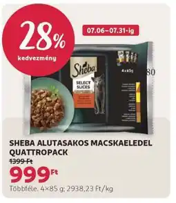 Rossmann SHEBA ALUTASAKOS MACSKAELEDEL QUATTROPACK ajánlat