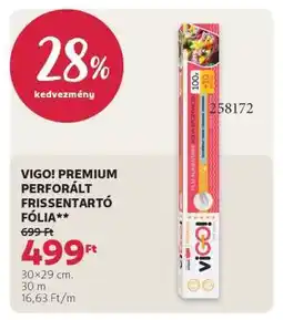 Rossmann VIGO! PREMIUM PERFORÁLT FRISSENTARTÓ FÓLIA ajánlat