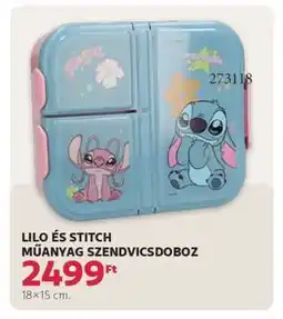 Rossmann LILO ÉS STITCH MŰANYAG SZENDVICSDOBOZ ajánlat