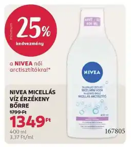 Rossmann NIVEA MICELLÁS VÍZ ÉRZÉKENY BŐRRE ajánlat