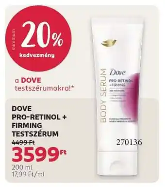 Rossmann DOVE PRO-RETINOL + FIRMING TESTSZÉRUM ajánlat