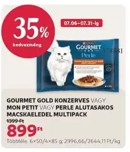 Rossmann GOURMET GOLD KONZERVES VAGY MON PETIT VAGY PERLE ALUTASAKOS MACSKAELEDEL MULTIPACK ajánlat